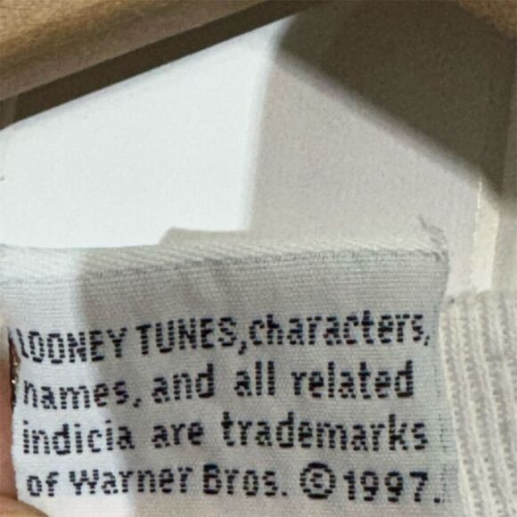 VTG 1997 Looney Tunes Taz Sweatshirt Tultex Medium St Patrick’s Day USA Made - Picture 4 of 6